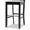 Baxton Studio Carson Grey Upholstered and Espresso Wood 2-Piece Bar Stool Set 167-10857 - alternate 5